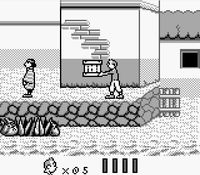 une photo d'Ã©cran de Tintin - Le Temple du Soleil sur Nintendo Game Boy